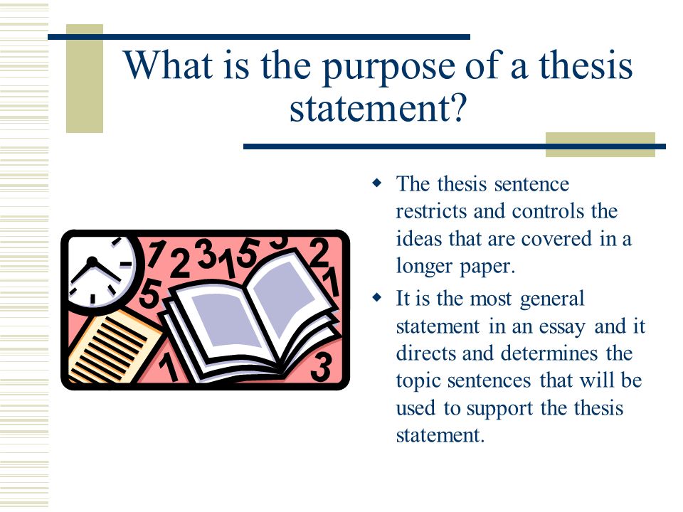 What is the purpose of a thesis statement.