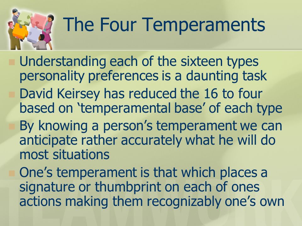 theory of four temparements The concept of the four temperaments has been around since the days of the greek physician hippocrates (circa 400 bc) his philosophy was that our personality traits were based on the levels of our bodily fluids. theory of four temparements The concept of the four temperaments has been around since the days of the greek physician hippocrates (circa 400 bc) his philosophy was that our personality traits were based on the levels of our bodily fluids.
