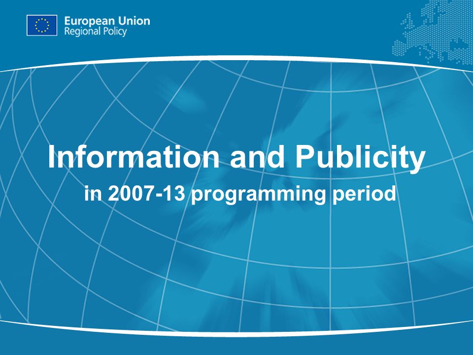 1 Information and Publicity in programming period