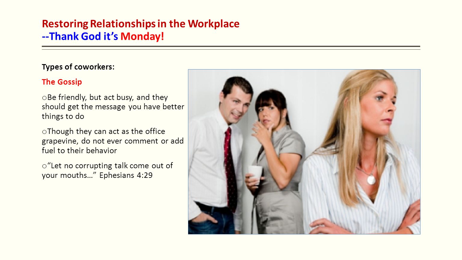 types of coworkers