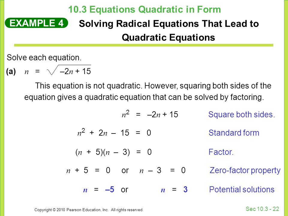 Copyright 2010 Pearson Education Inc All Rights Reserved Sec 22 Copyright
