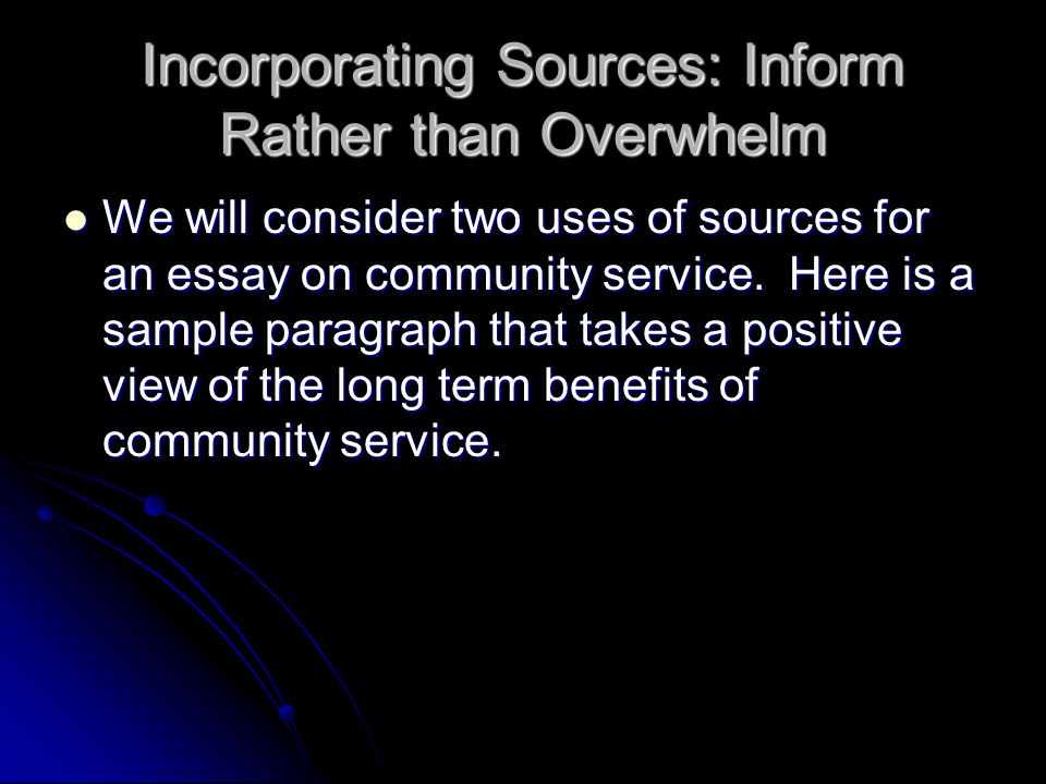 Community Service Essay