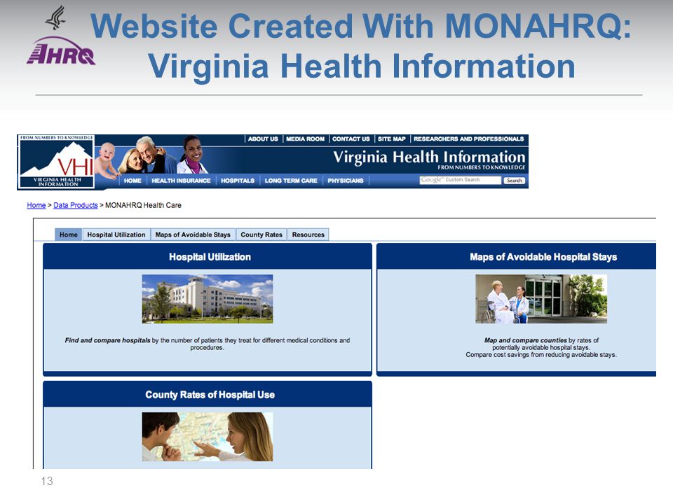 Website Created With MONAHRQ: Virginia Health Information 13