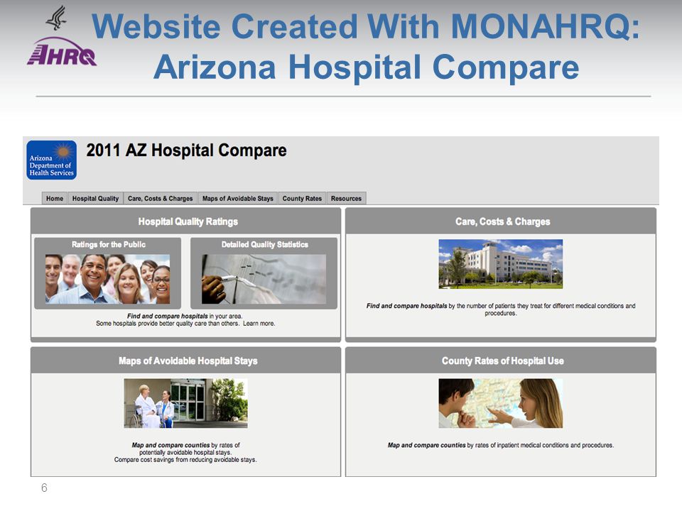 Website Created With MONAHRQ: Arizona Hospital Compare 6