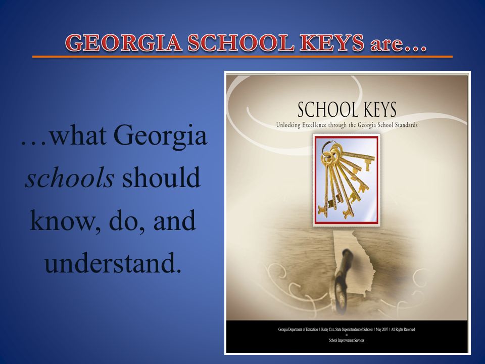 …what Georgia schools should know, do, and understand.