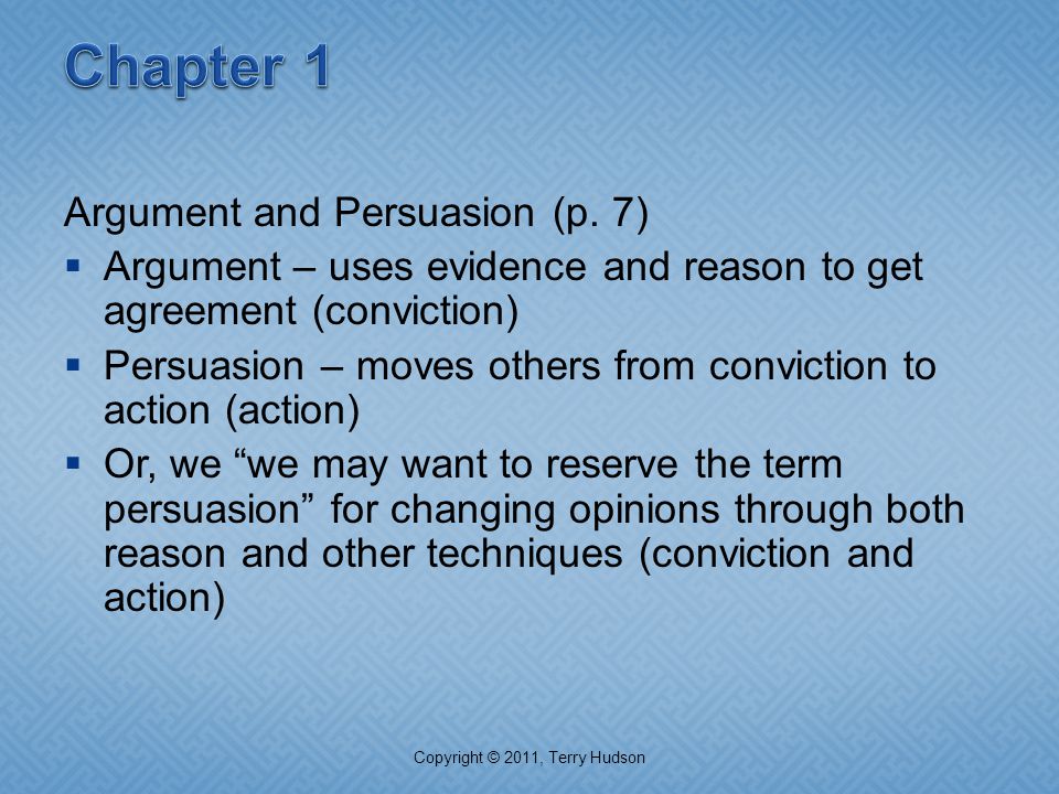 Argument and Persuasion (p.