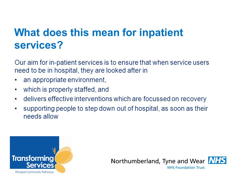 What does this mean for inpatient services.