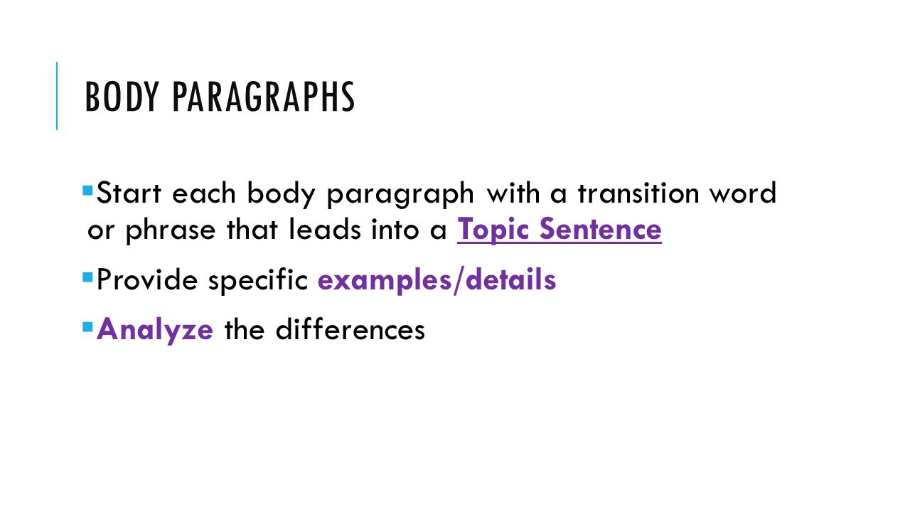 How To Write A Good Compare Contrast Essay