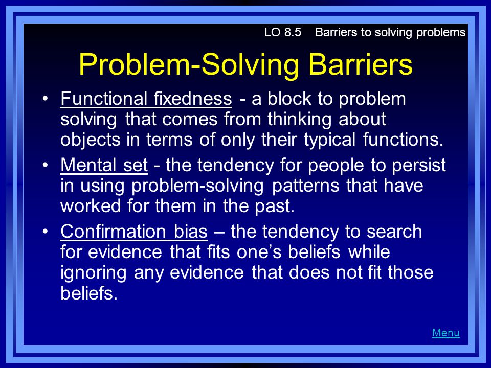 Psychological Problem Solving