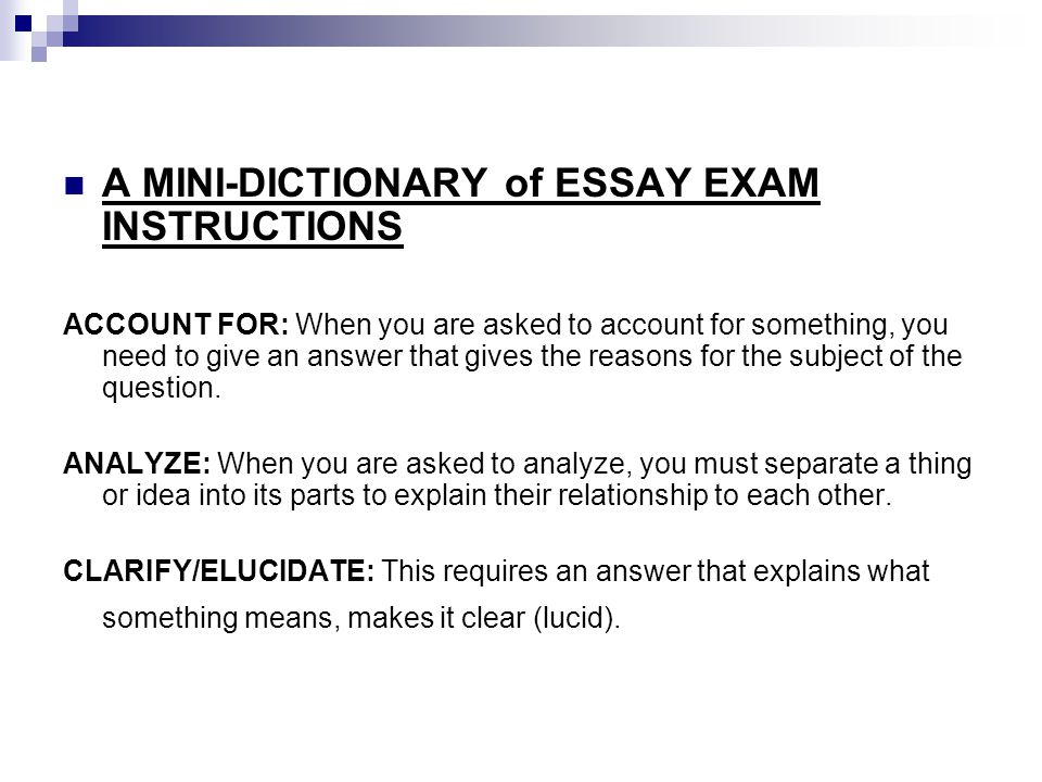 Essays On Exams