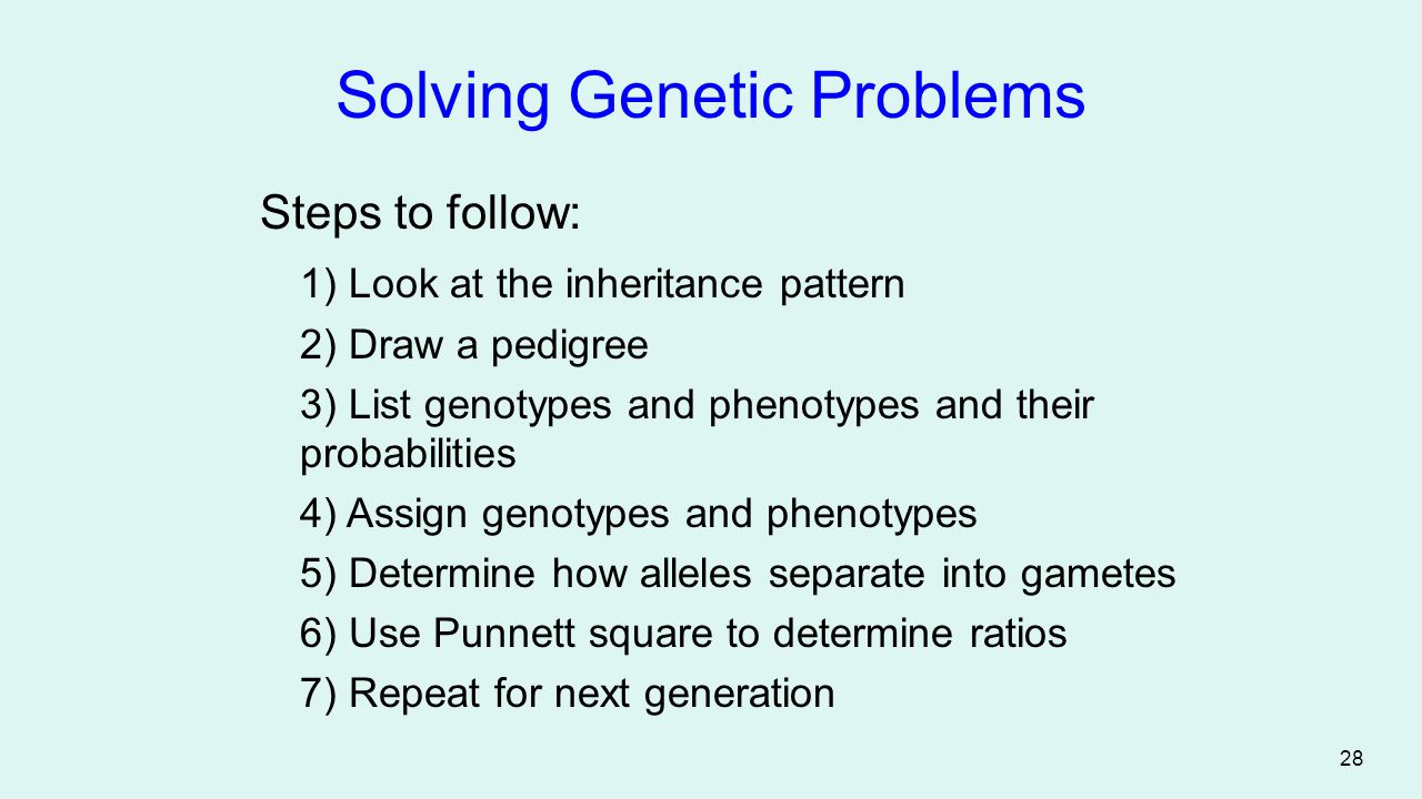 How To Solve Genetic Problems