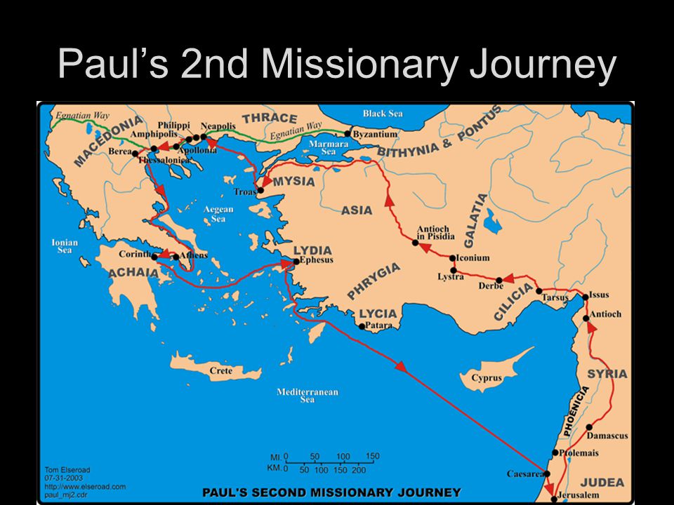 Paul’s 2nd Missionary Journey