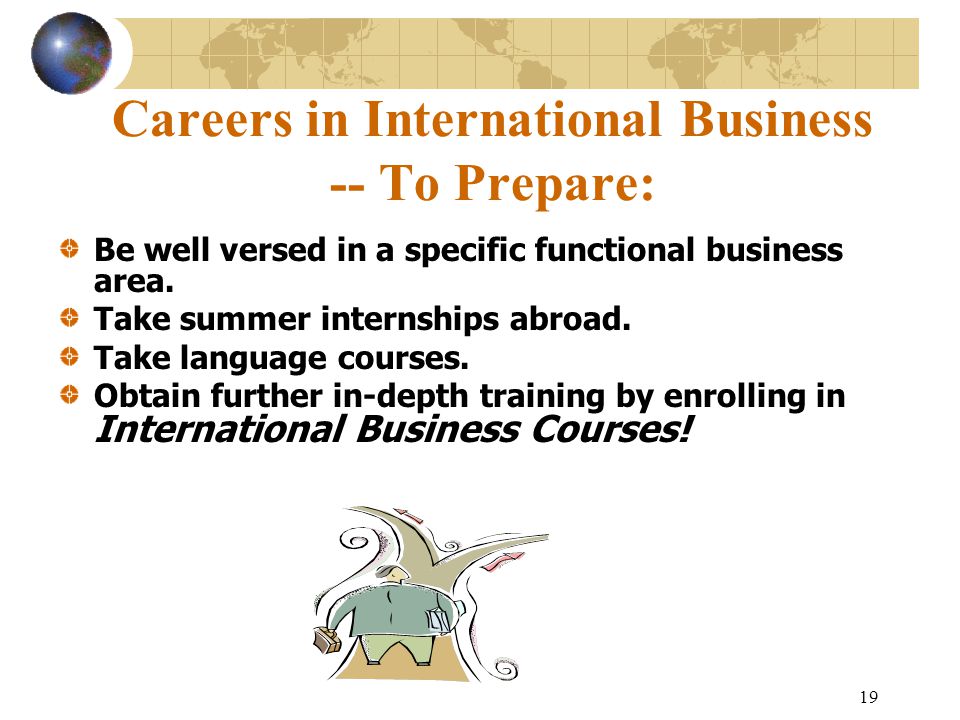 careers in international business