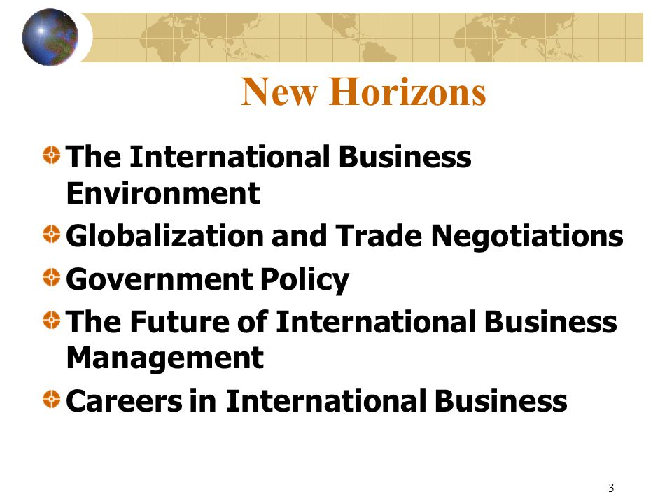careers in international business