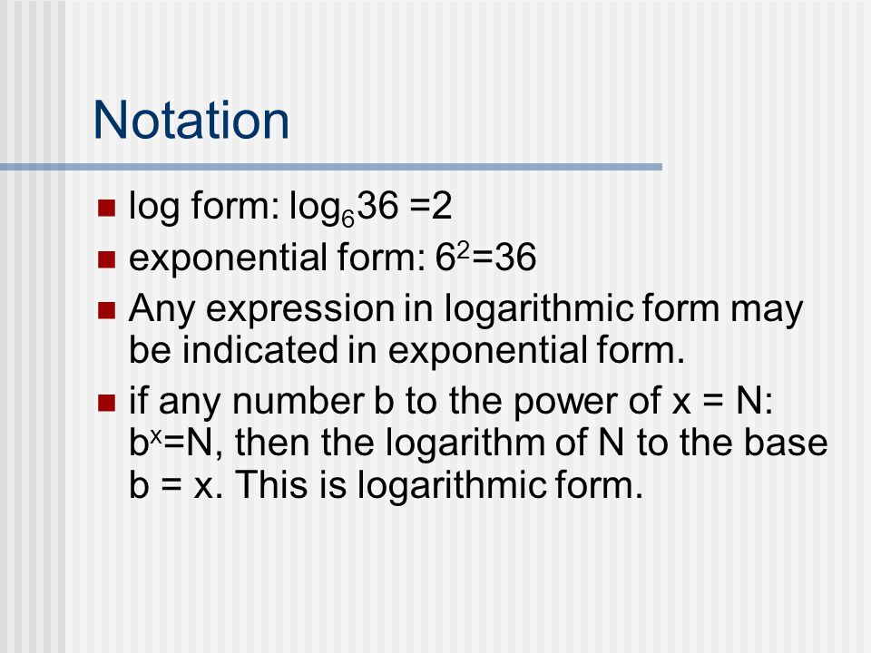 logarithms and decibels the decibel named for alexander graham bell 6 2 36 in logarithmic form