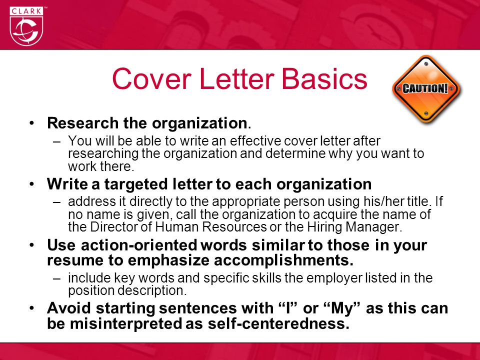Effective Cover Letters