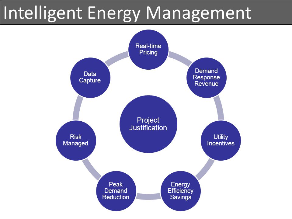 Intelligent Energy Management Project Justification Real-time Pricing Demand Response Revenue Utility Incentives Energy Efficiency Savings Peak Demand Reduction Risk Managed Data Capture