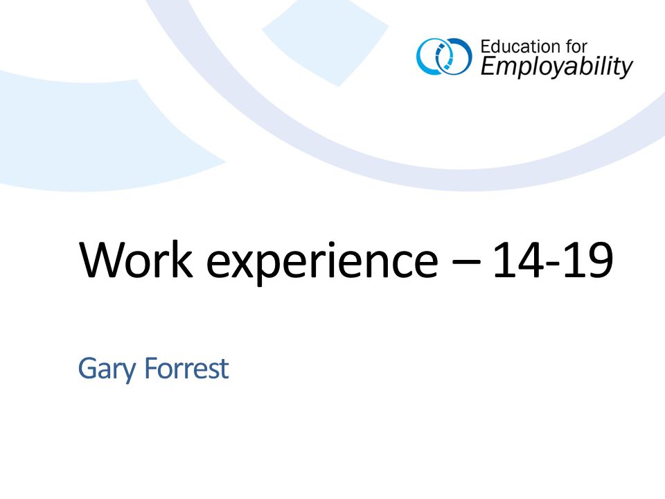Work experience – Gary Forrest