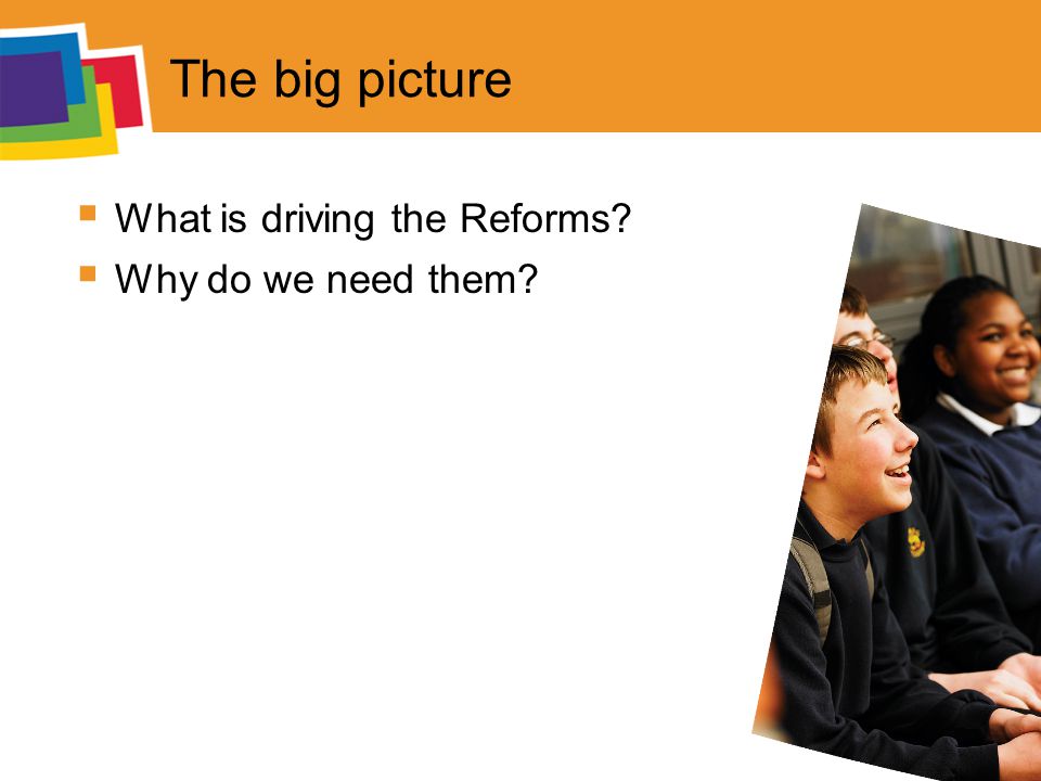 The big picture  What is driving the Reforms  Why do we need them
