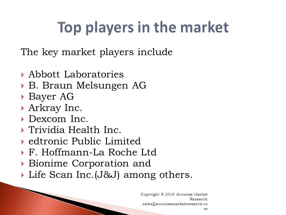 The key market players include  Abbott Laboratories  B.