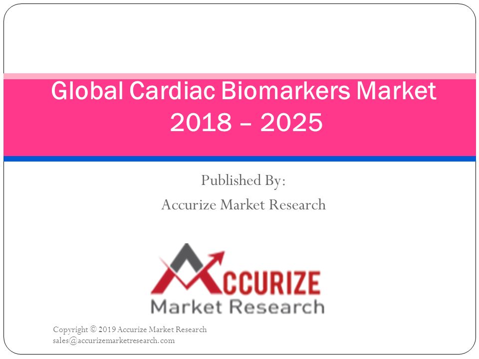Published By: Accurize Market Research Copyright © 2019 Accurize Market Research Global Cardiac Biomarkers Market 2018 – 2025