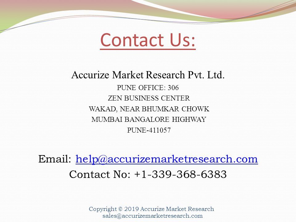 Contact Us: Accurize Market Research Pvt. Ltd.