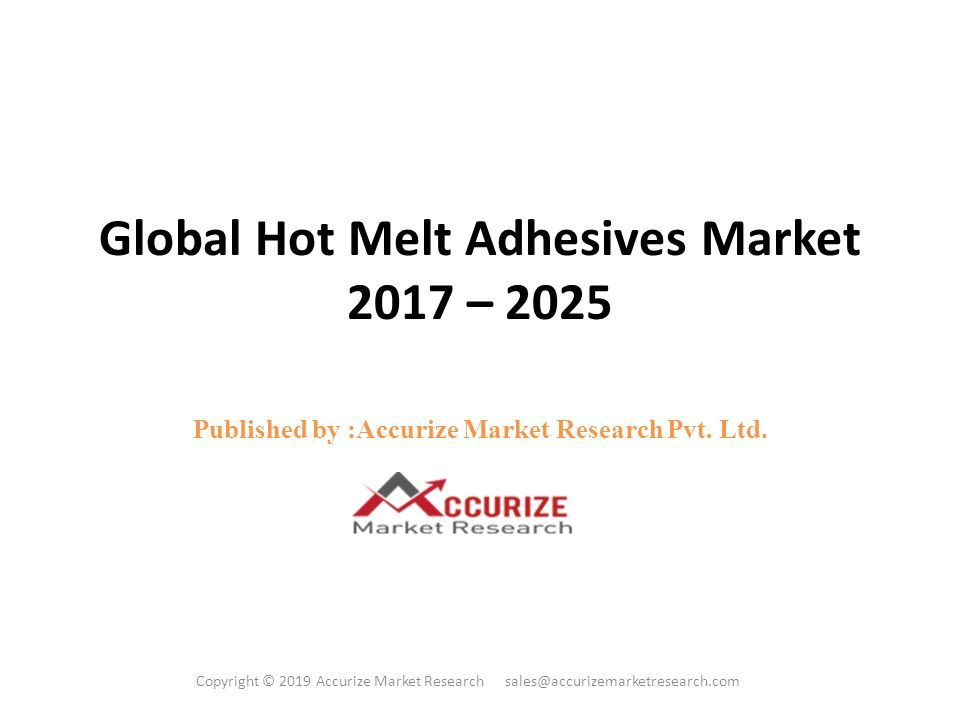 Global Hot Melt Adhesives Market 2017 – 2025 Published by :Accurize Market Research Pvt.