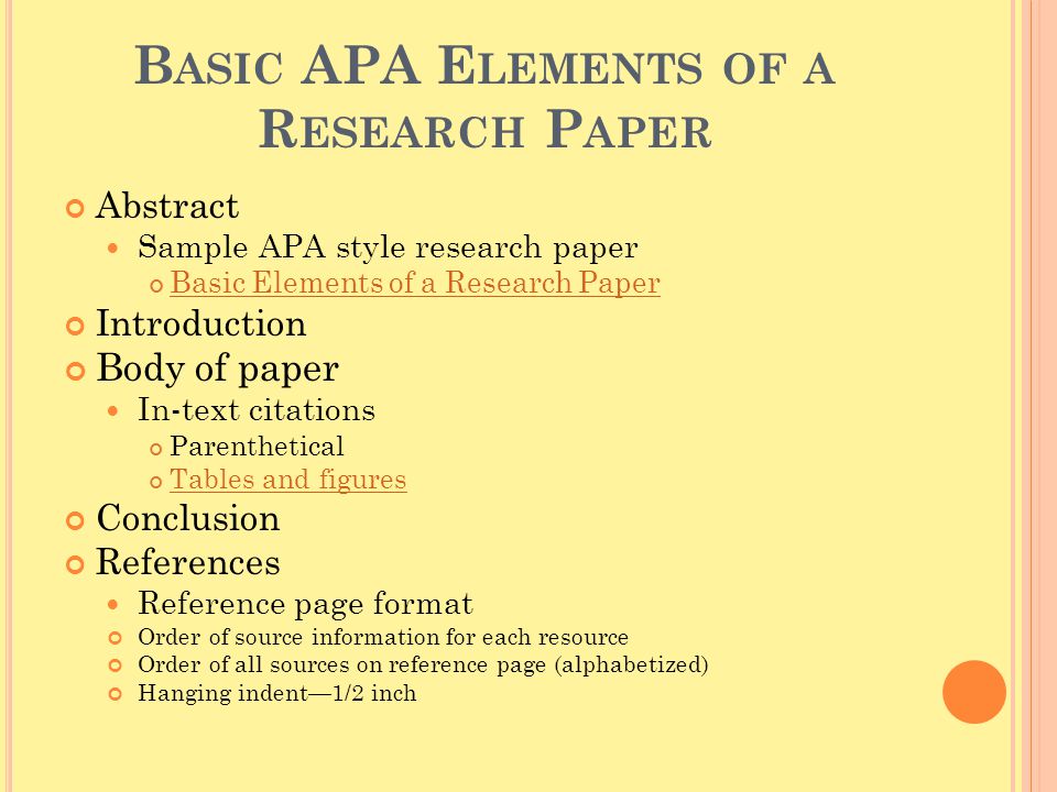 College apa style paper sample