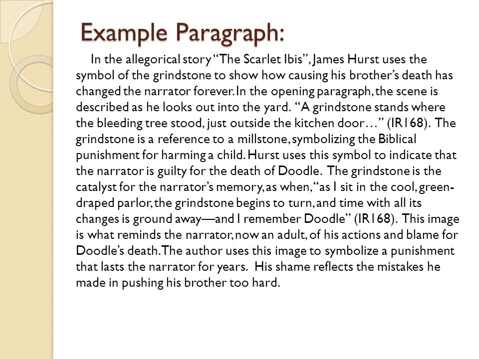 Introduction for the scarlet ibis essay