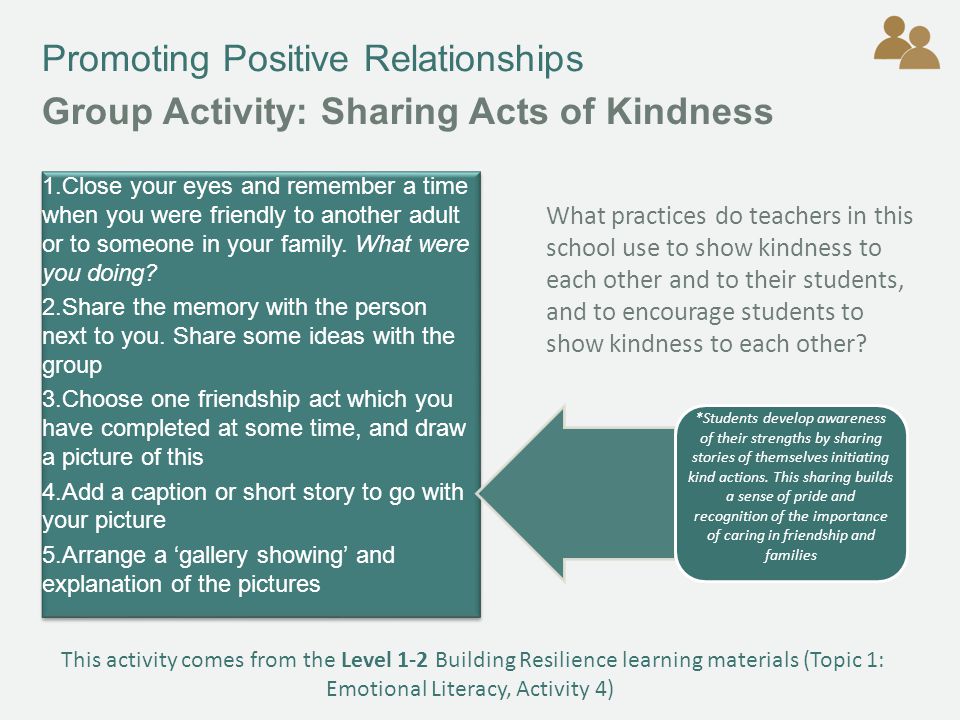building positive relationships in children Being present just means paying attention like a marriage or a friendship, your relationship with your child needs positive attention to thrive attention = love like your garden, your car, or your work, what you attend to flourishes and, of course, that kind of attentiveness takes time you can multi-task at it while you're making dinner, but the. building positive relationships in children Being present just means paying attention like a marriage or a friendship, your relationship with your child needs positive attention to thrive attention = love like your garden, your car, or your work, what you attend to flourishes and, of course, that kind of attentiveness takes time you can multi-task at it while you're making dinner, but the.
