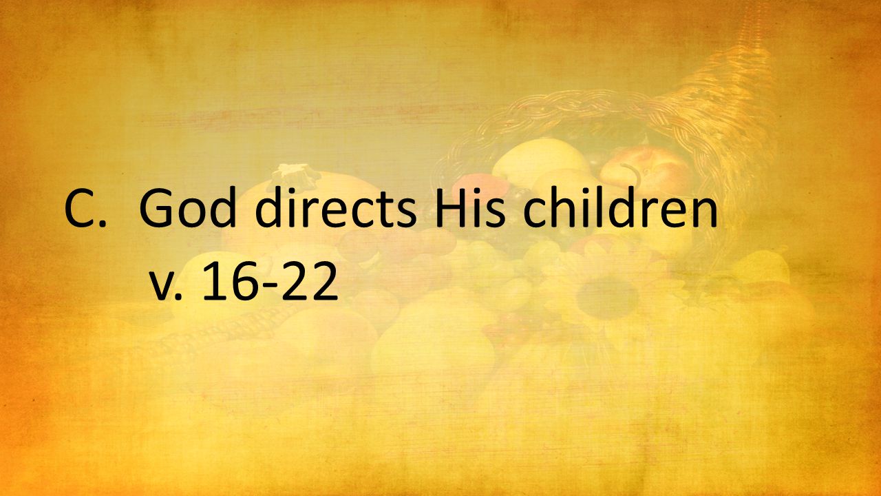 C. God directs His children v