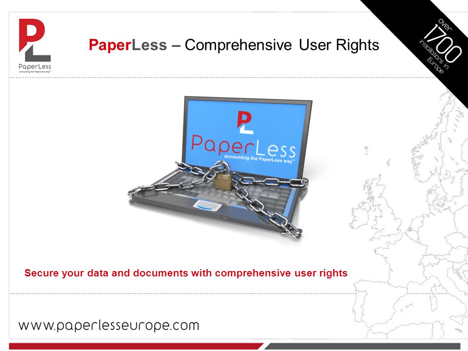 Secure your data and documents with comprehensive user rights PaperLess – Comprehensive User Rights