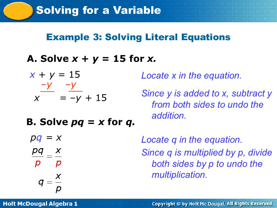 Define Literal Equation Talkchannels Literal Equations Estacada Middle School