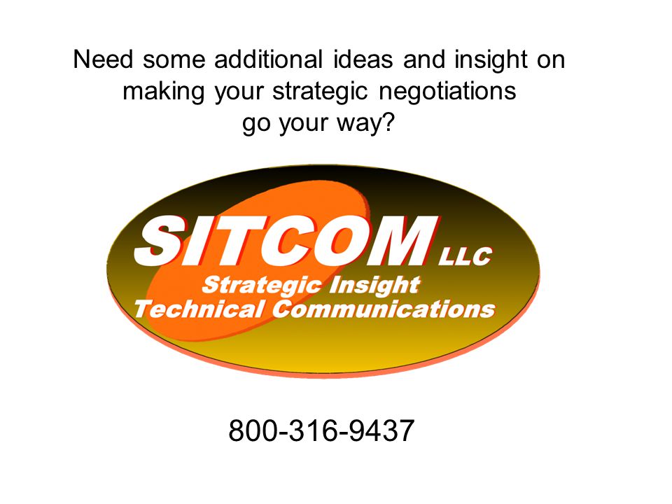 Need some additional ideas and insight on making your strategic negotiations go your way.