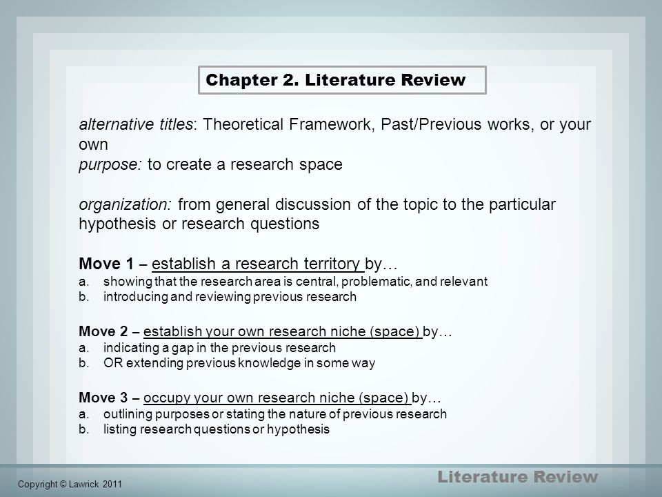 Phd Literature Review