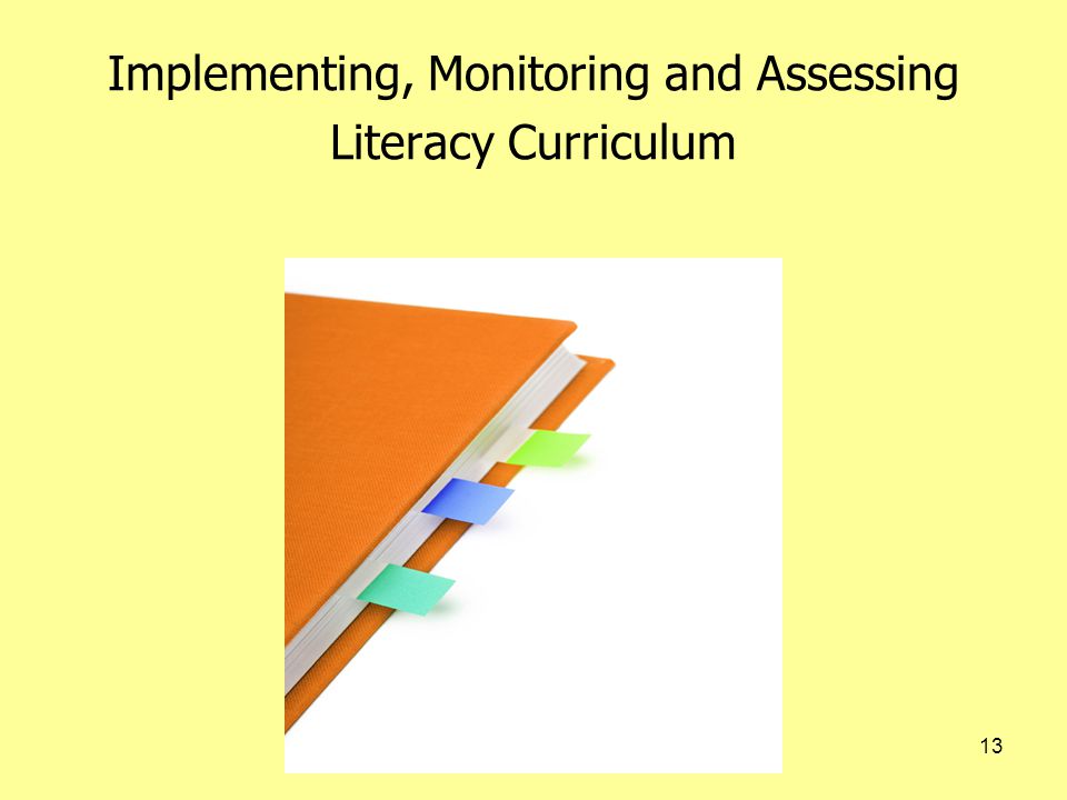 13 Implementing, Monitoring and Assessing Literacy Curriculum