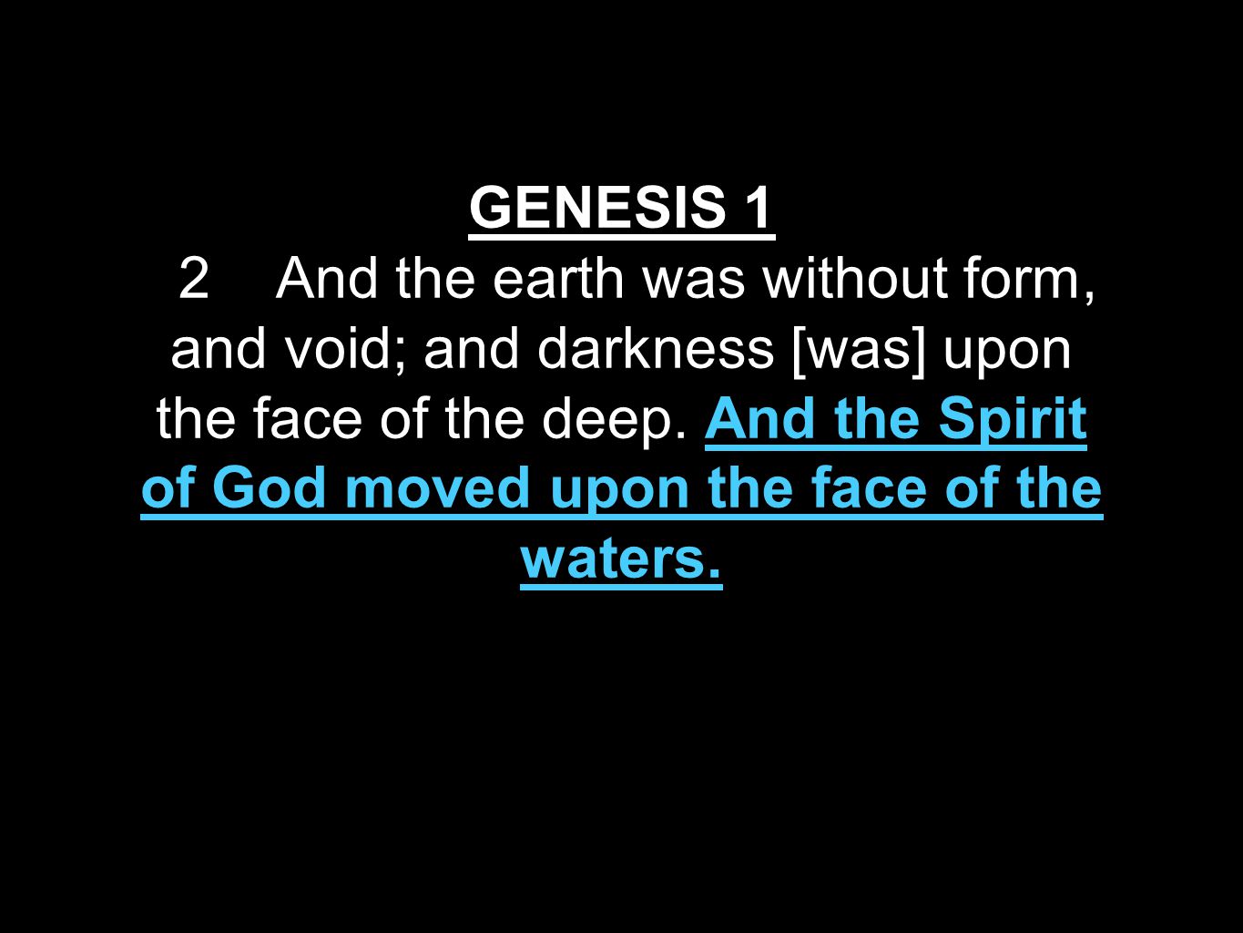 the move is on genesis 1 2 and the earth was without form and void and the earth was without form and void