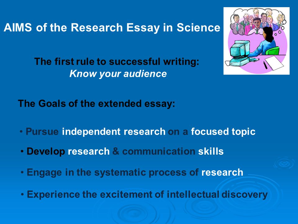 Science extended essay format