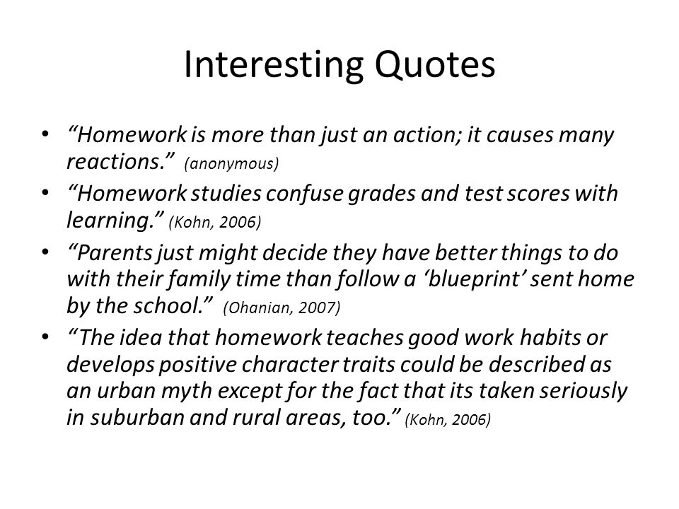Is Homework Bad