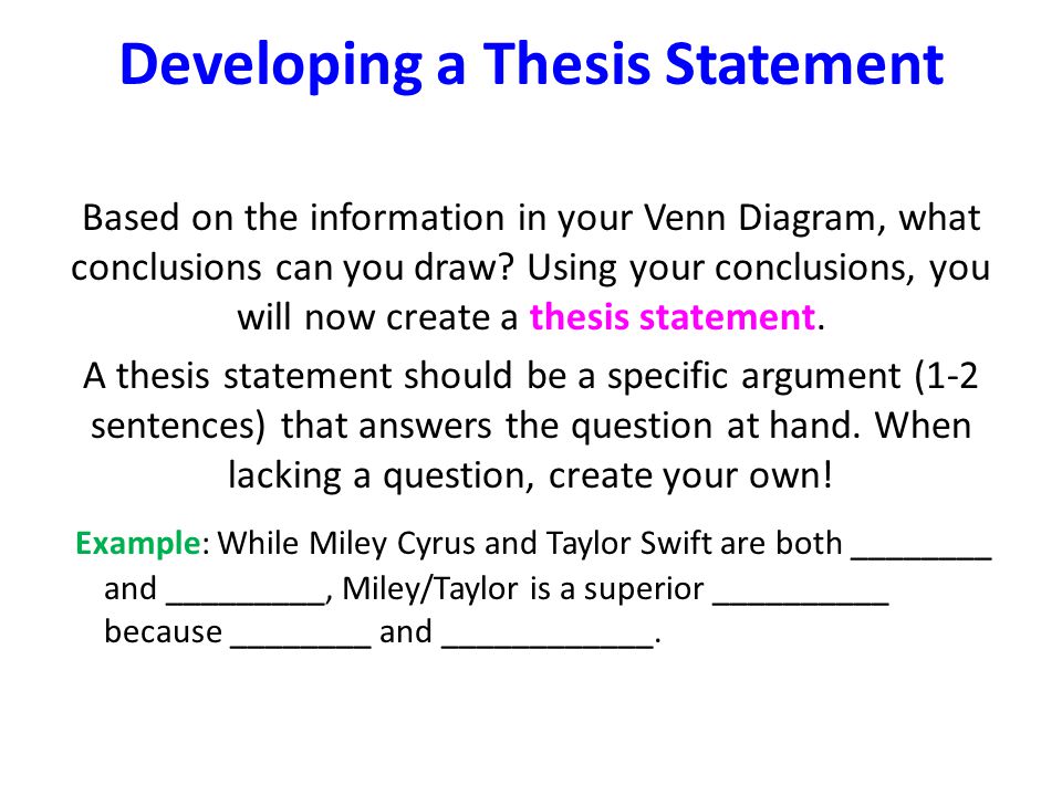 A good thesis statement for comparing and contrasting essays