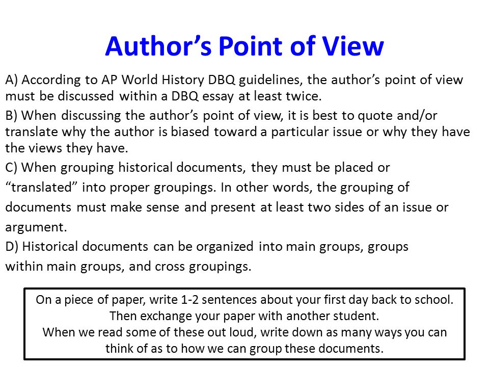 How to write a dbq essay for ap world history