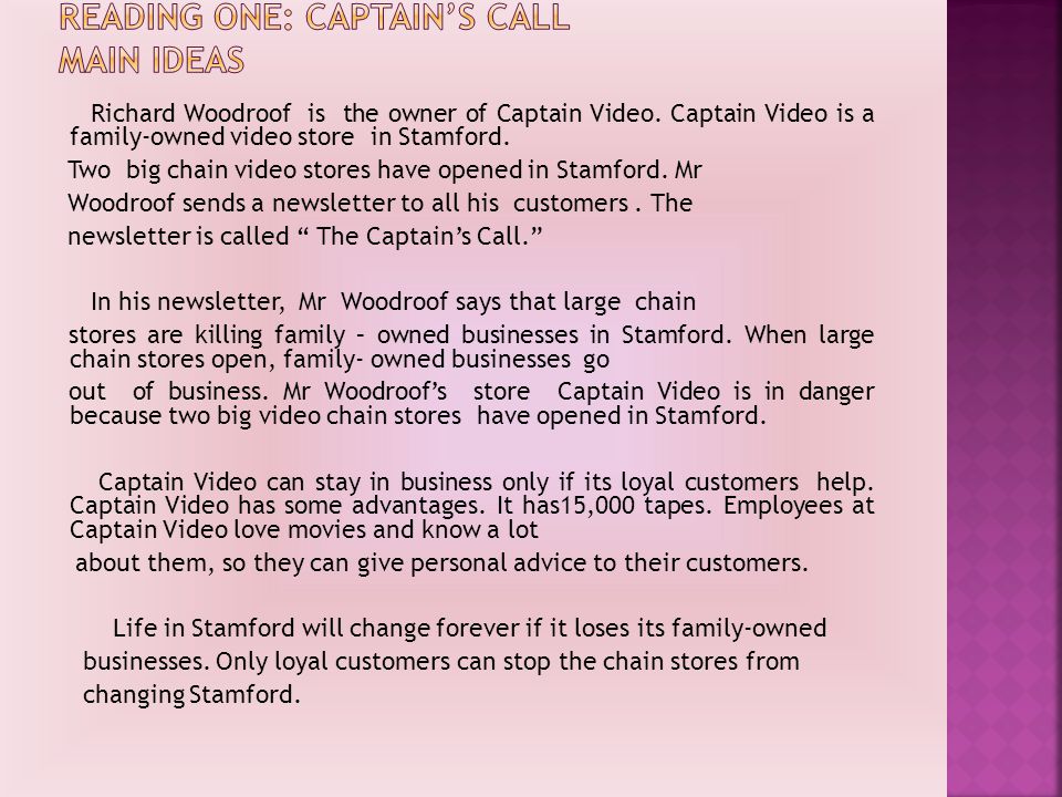 Richard Woodroof is the owner of Captain Video.