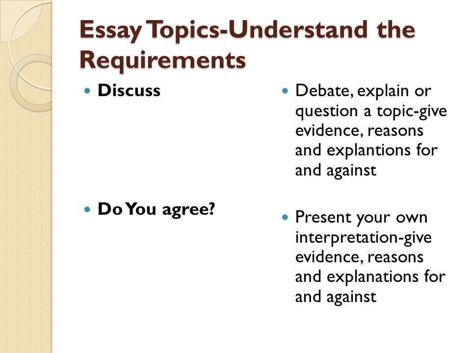 debate essay format