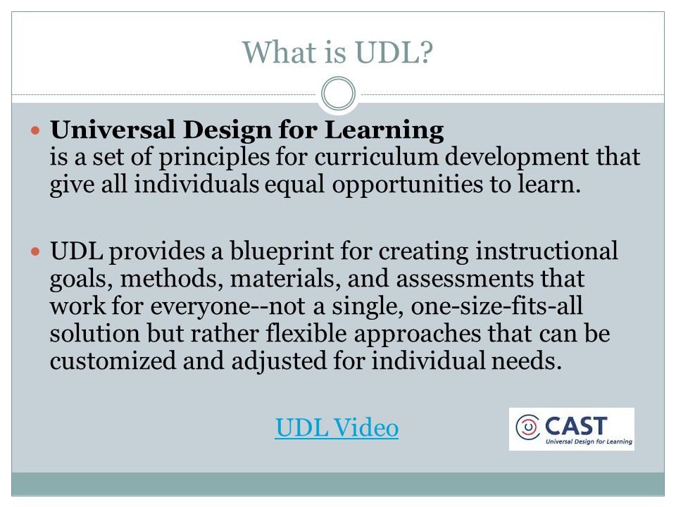 What is UDL.
