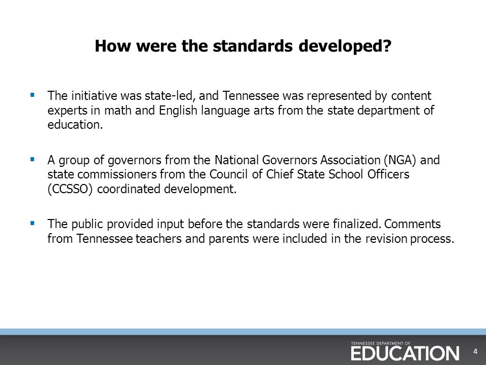 How were the standards developed.
