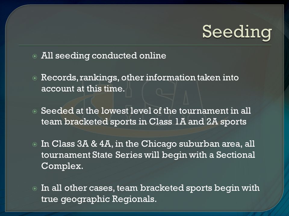  All seeding conducted online  Records, rankings, other information taken into account at this time.