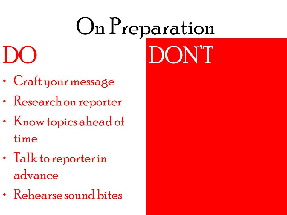 dos and don ts of interviewing