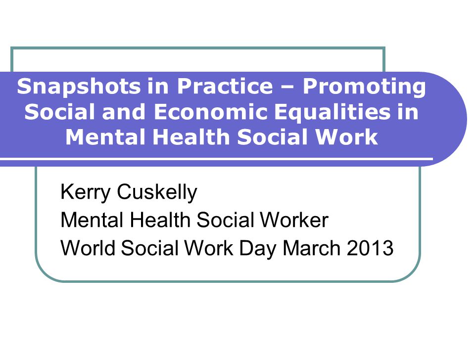 social work in mental health