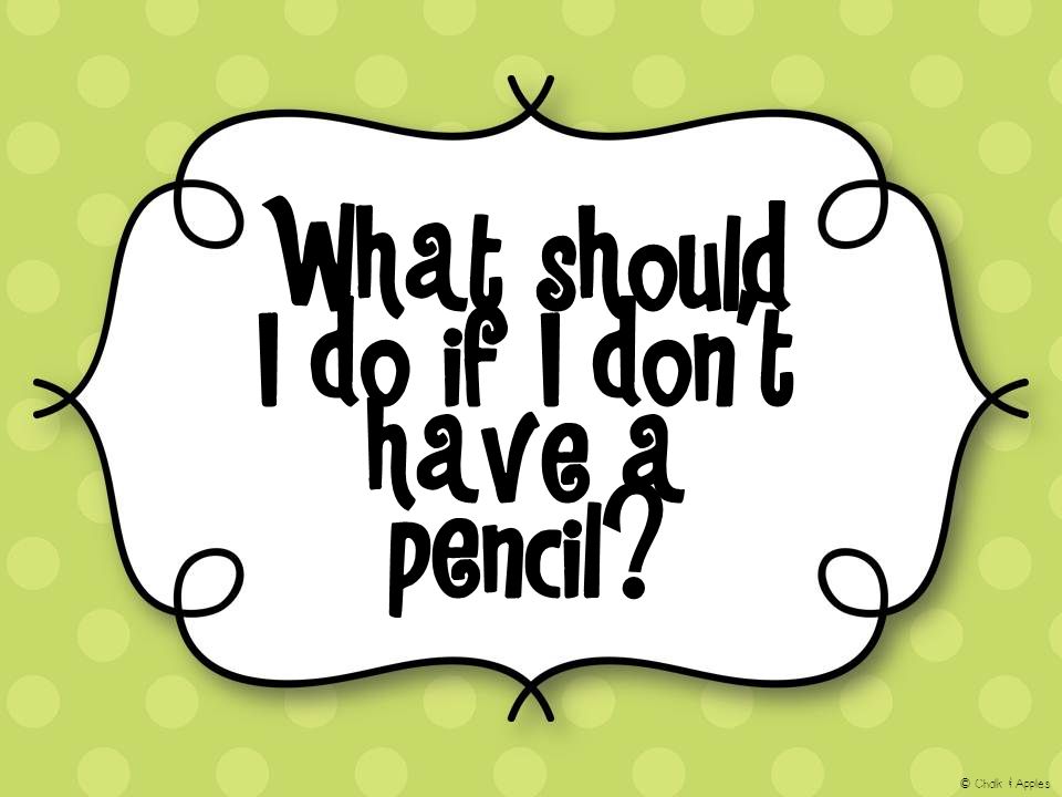 What should I do if I don’t have a pencil © Chalk & Apples