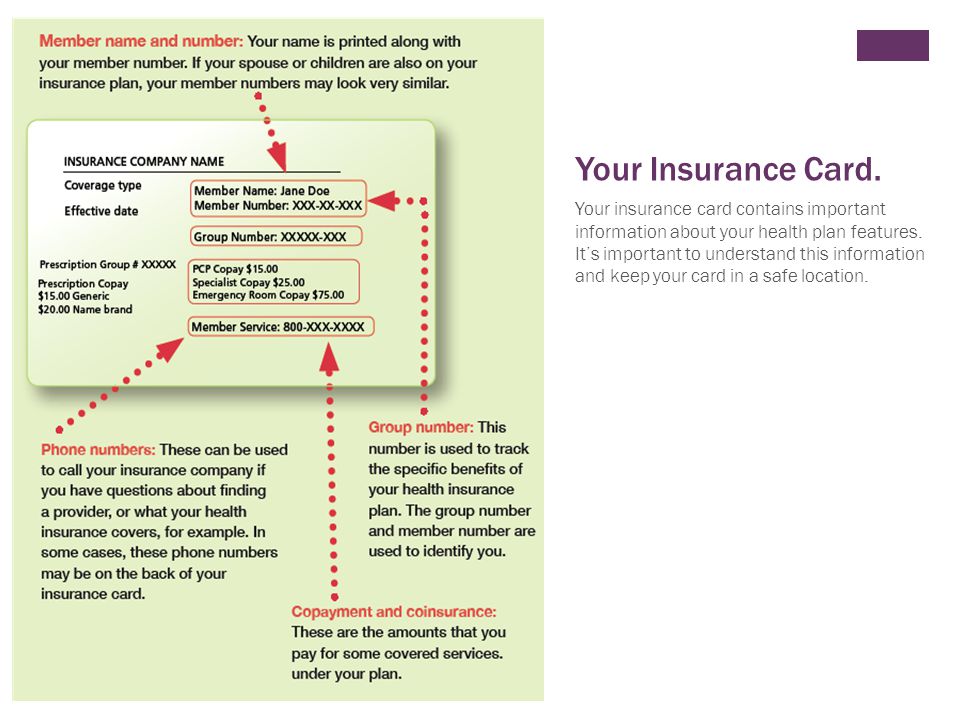+ Your Insurance Card.